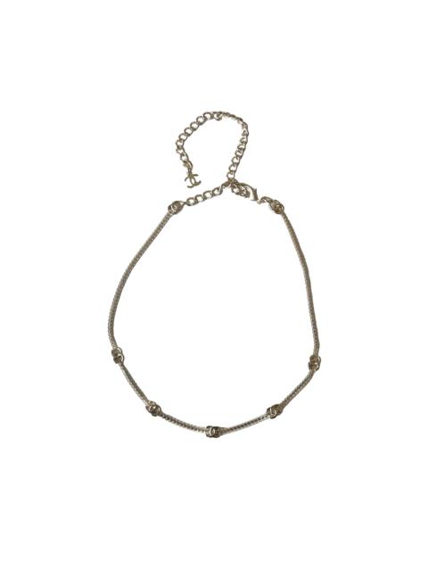 CHANEL Chanel Five Metal CC Choker Necklace Gold