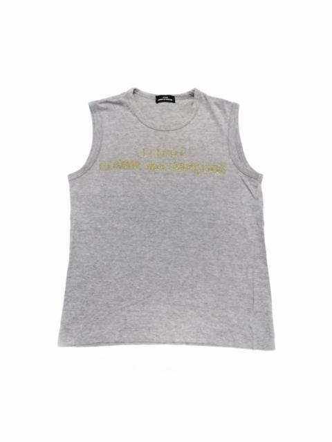 Comme Des Garçons 🔥 2001 Comme des garcons tricot sleeveless glitter gold logo