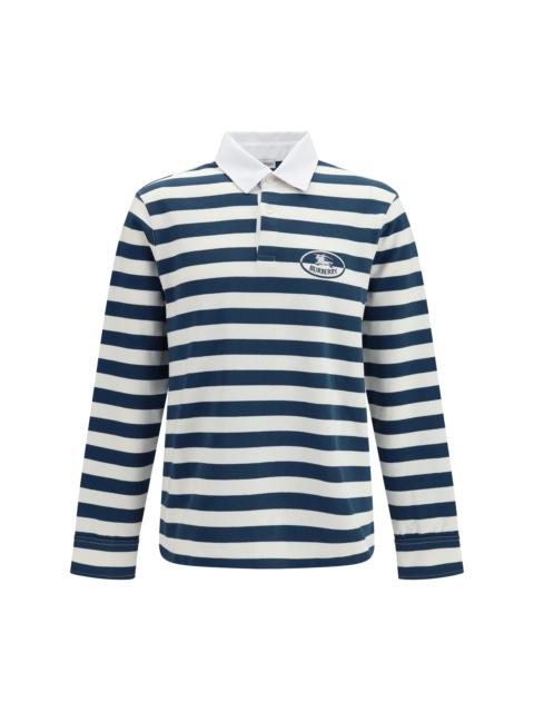 Burberry Burberry Men Striped Long-Sleeve Cotton Polo