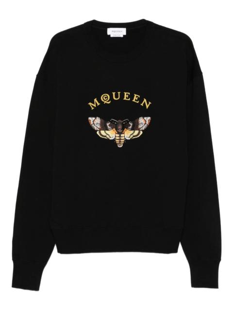 Alexander McQueen Moth-motif cotton sweatshirt