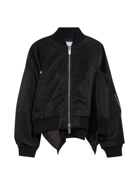 sacai Sacai Ntlon Twill Jacket in Black at Nordstrom