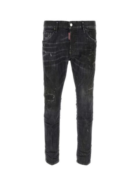 DSQUARED2 Dsquared Men Black Stretch Denim Skater Jeans