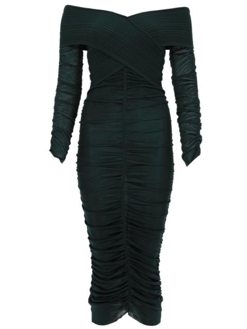 self-portrait Self-Portrait Women Viscose Gathered Midi Dress