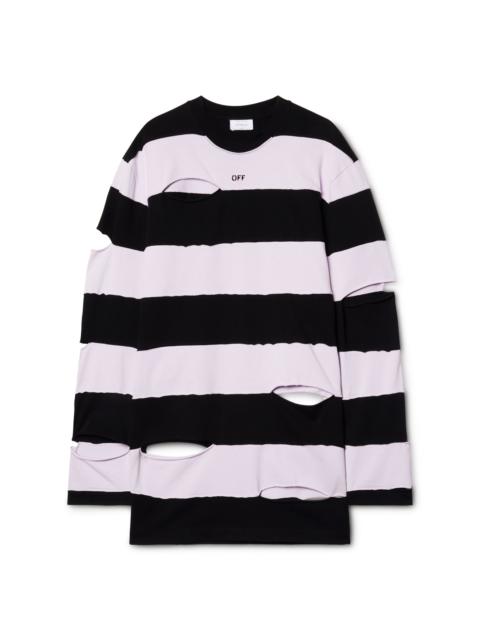 Lilac/black Punk Stripes L/s Tee