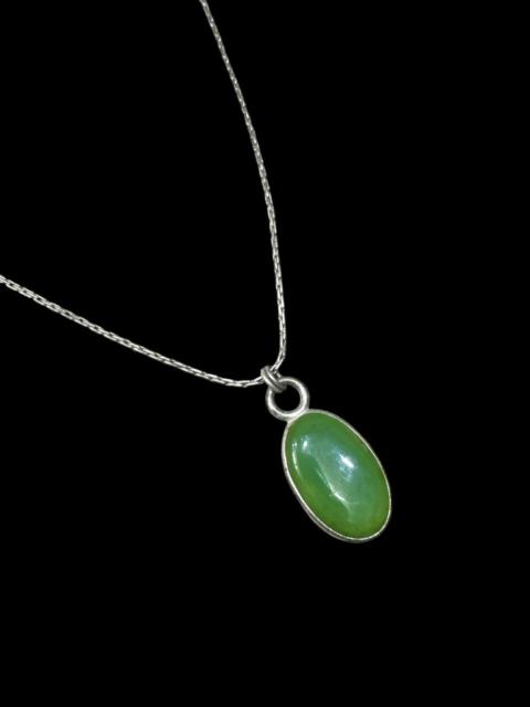 Other Designers Jewelry - VINTAGE DOUBLE SIDED GREEN JADE & BALTIC AMBER NECKLACE