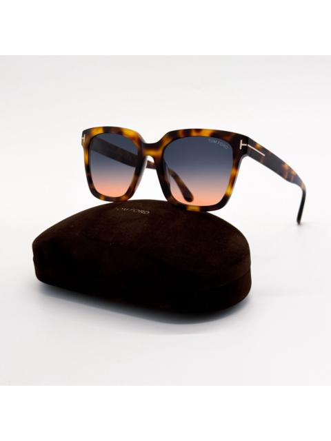 TOM FORD New Tom Ford Selby TF952 53P Havana Square Women Sunglasses