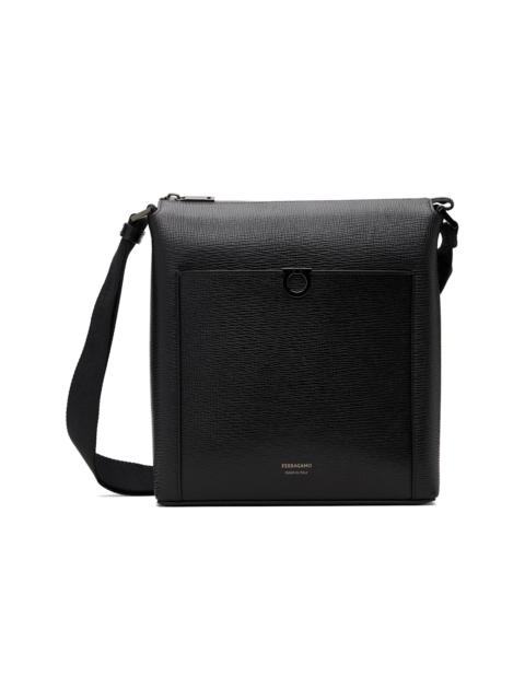 FERRAGAMO Black Gancini Crossbody Bag