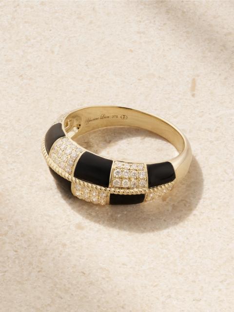 Yvonne Léon Alliance 9-karat Gold, Onyx And Diamond Ring