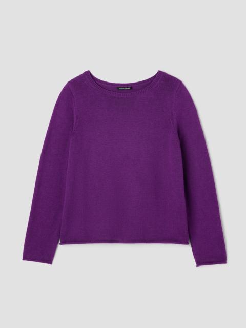 EILEEN FISHER Peruvian Cotton Blend Bateau Neck Top