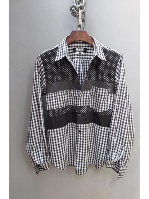Comme Des Garçons 🌞 BLACK Comme des Garcons Patchwork Button Up Shirt