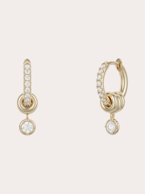Spinelli Kilcollin Zahra 18K Gold Diamond Pavé Hoop Earrings
