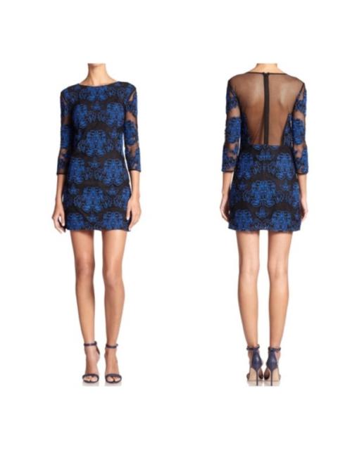 Other Designers Sachin + Babi - NWT Sachin & Babi Sentieri
Embroidered Dress Black‎  Blue Sz 4 $595
