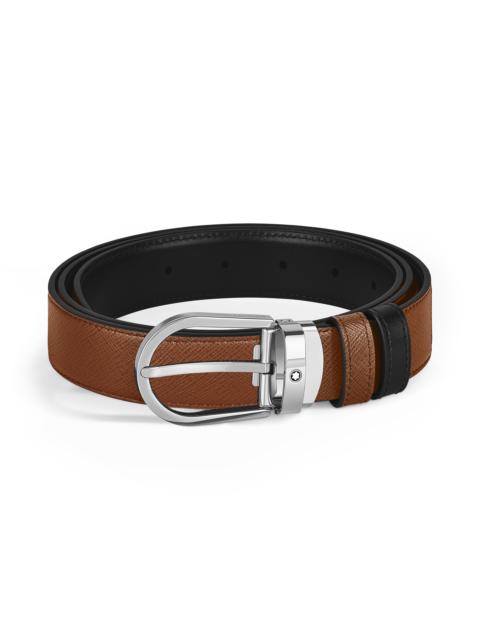 Montblanc HORSESHOE 30 MM REVERSIBLE BELT IN SARTORIAL LEATHER