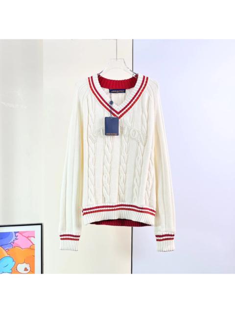 Louis Vuitton  Louis Vuitton 26 new beige V-neck knitted sweater