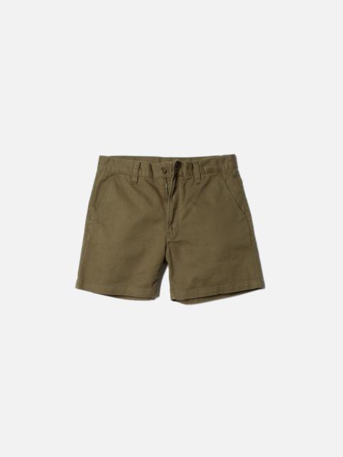 Nudie Jeans Luke Worker Shorts Twill Green