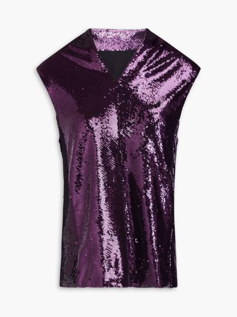 Other Designers Sequined tulle top