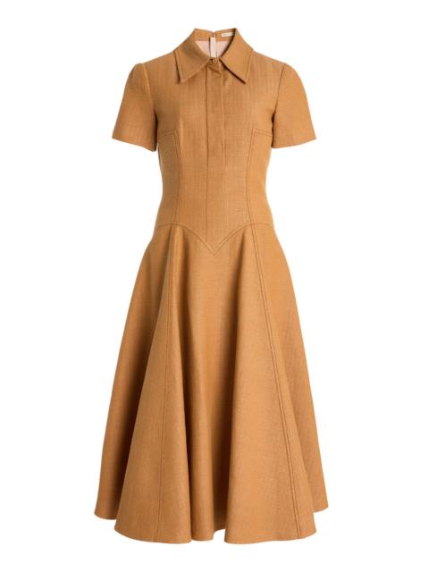 EMILIA WICKSTEAD Jody Cotton Midi Dress tan