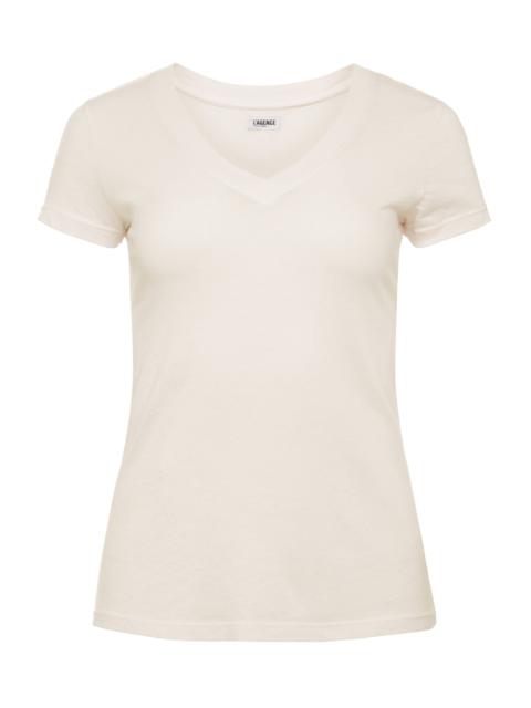 L'AGENCE Becca Cotton V-Neck Tee