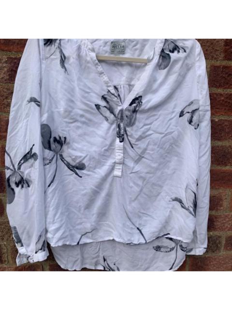 Other Designers Joules Women's Grey and White Blouse
