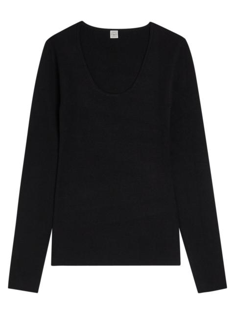 TOTEME Toteme Scoop-neck Stretch-wool top