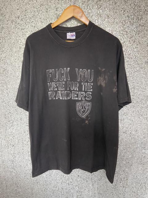 Other Designers Vtg 90s Vintage Oakland Raiders t shirt black sun faded