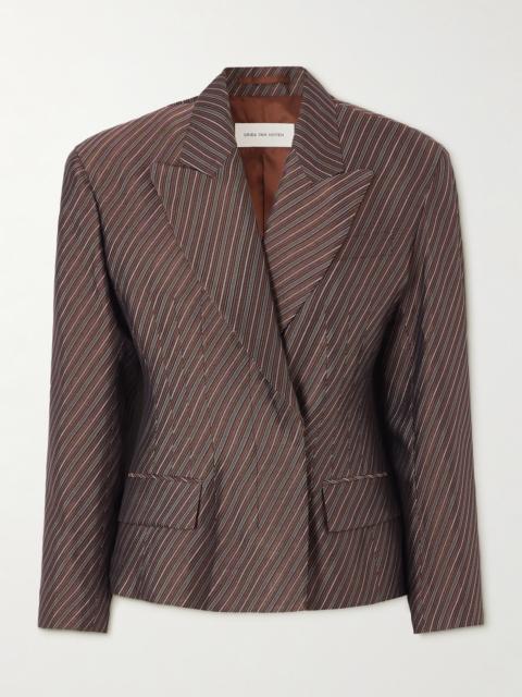 Dries Van Noten Striped Jacquard Blazer