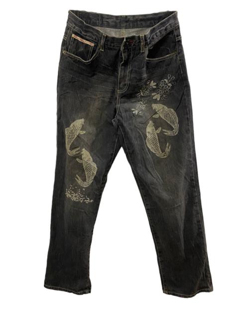 Other Designers Vintage Karakuri American Rapper Jeans Print Koi Fish