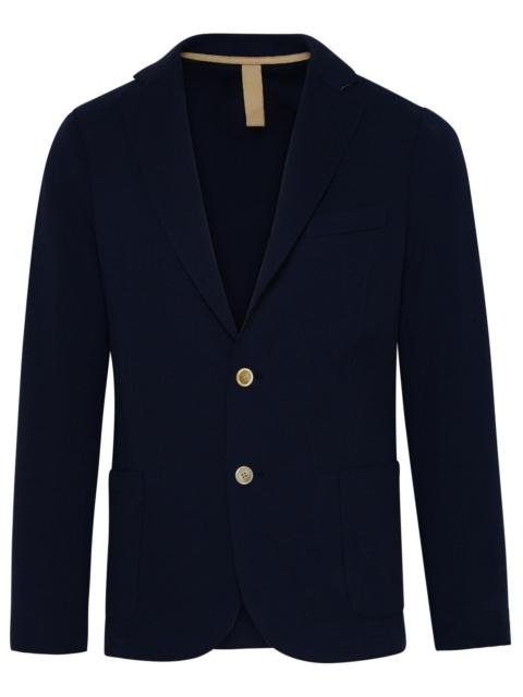 ELEVENTY - Eleventy Navy Cotton Blend Blazer Jacket Men