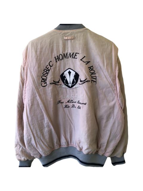 Other Designers Vintage - 🔥VTG 80s GROSBEG REVERSIBLE BOMBER JACKET