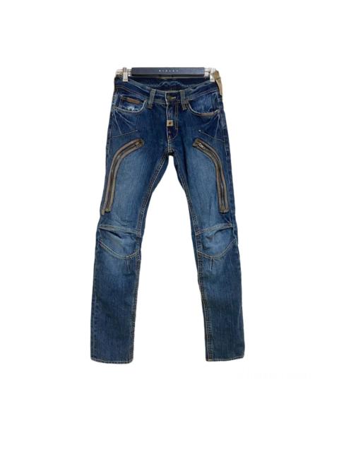 PPFM PPFM Denim Biker Jeans Zipper