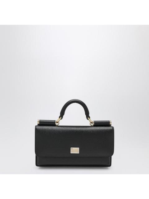 Dolce & Gabbana Dolce&Gabbana Mini Dauphine Black Leather Bag With Logo Tag Women