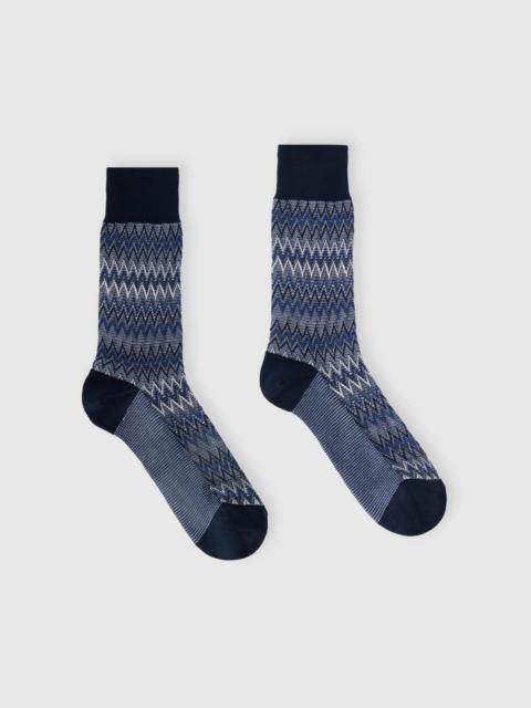 Missoni Mid-length cotton-blend zigzag socks