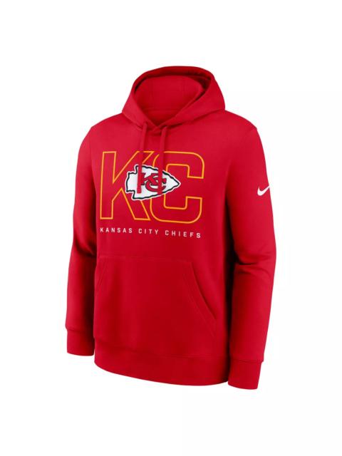 Nike Men's Kansas City Chiefs 2025 Club Hoodie-Red