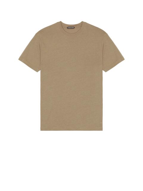 TOM FORD Lyocell Cotton Short Sleeve Crew Neck