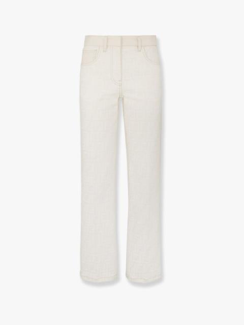 FENDI Ff Off White Denim Trouser