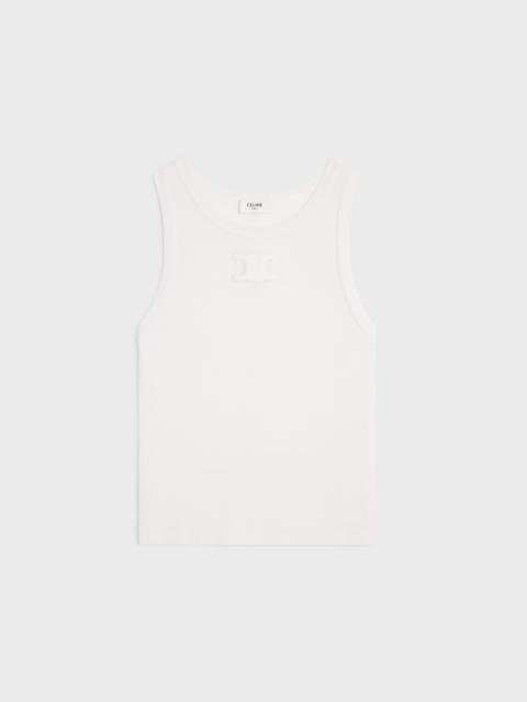 CELINE triomphe tank top IN ribbed cotton