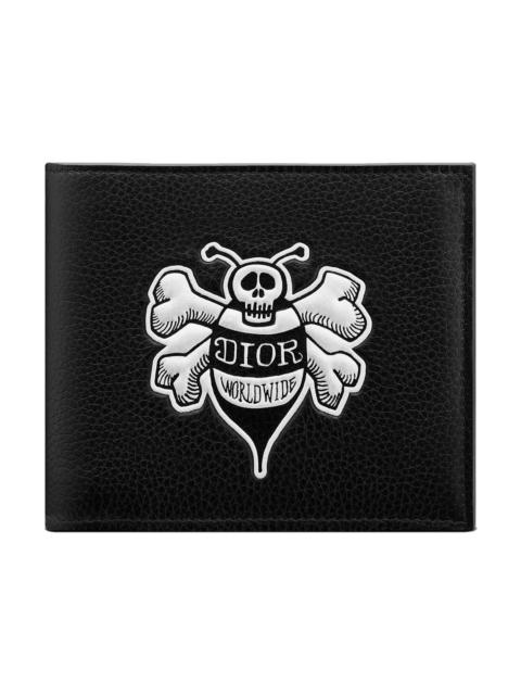 Dior Dior And Shawn Wallet (8 Card Slot) Bee Black