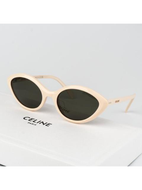 CELINE Celine THIN Women Sunglasses Ivory Khaki Cat Eye CL40264U 25N BRAND NEW