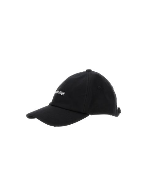 JACQUEMUS 'la Casquette Gadjo' Black Baseball Cap With Logo Lettering On The Front In Cotton Man
