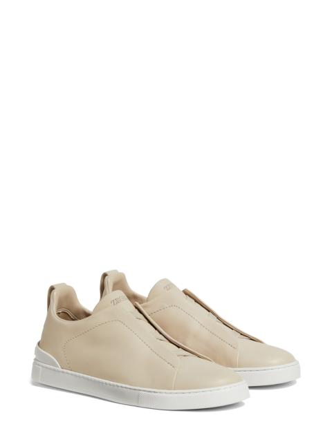 ZEGNA ZEGNA Triple Stitch SECONDSKIN Sneaker in Light Beige at Nordstrom