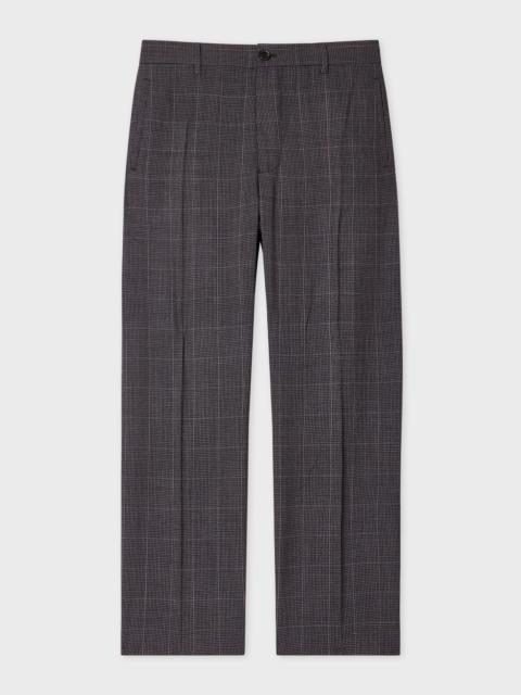 Paul Smith Mauve Check Stretch-Wool Trousers
