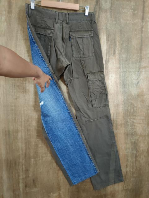 Other Designers Japanese Brand - Monsieur Nicole mix denim & cargo multi pocket pants#46-730