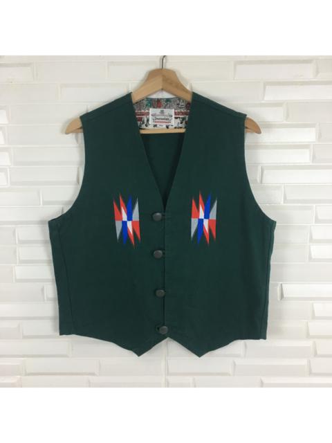 Other Designers Japanese Native Navajo Green Vest