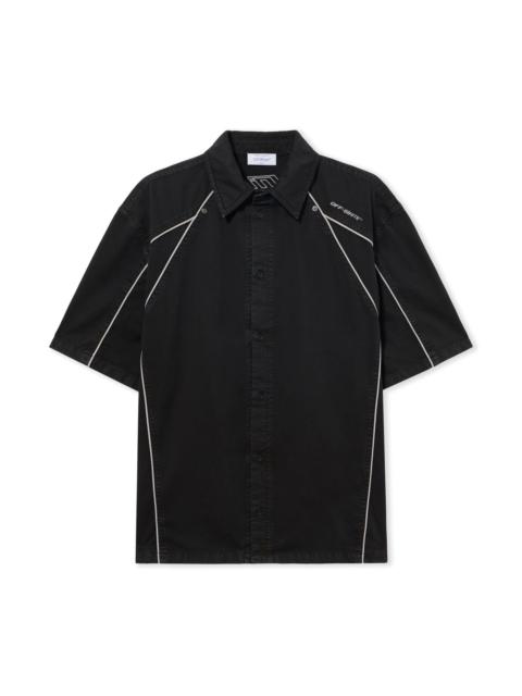 Off-White Garment-Dyed Sporty Bowling Shirt
