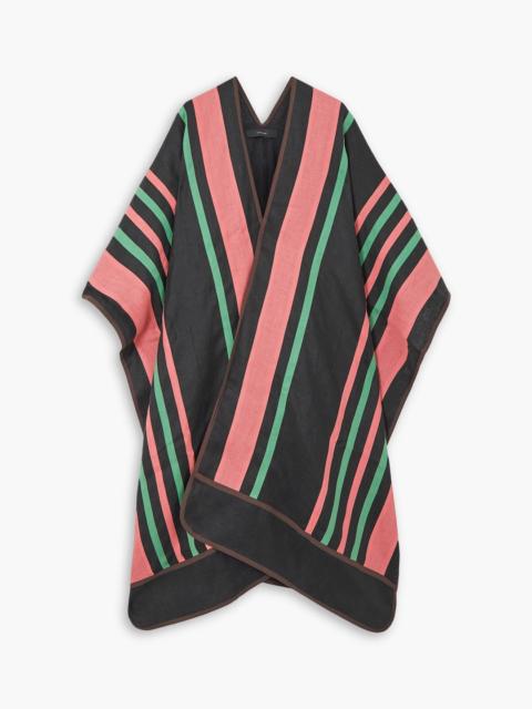 Other Designers Ola striped linen cape