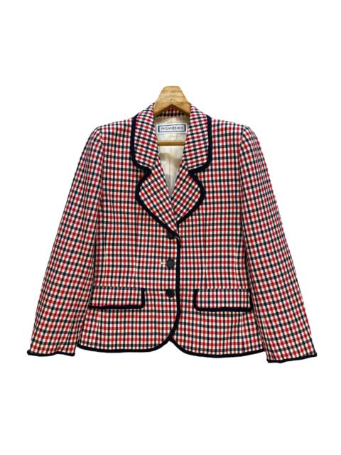 SAINT LAURENT Yves Saint Laurent Checked Casual Jacket #A6-0168