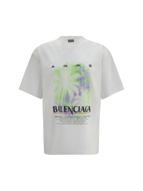 BALENCIAGA Balenciaga Printed Cotton T-shirt Full White