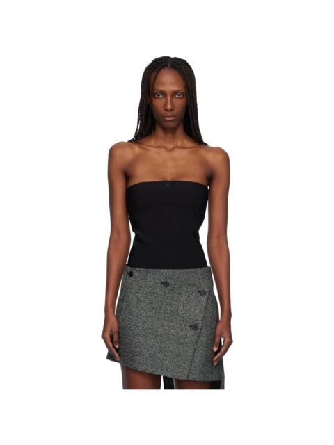 courrèges Black Bustier Lingerie Jersey Bodysuit