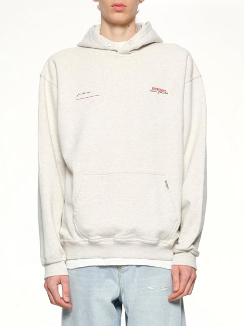 REPRESENT Patron of The Club Hoodie in Cream Marl