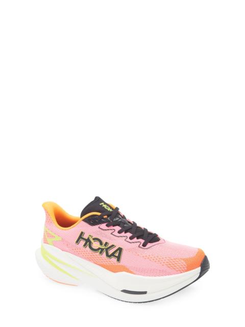 HOKA HOKA Mach X 3 Running Shoe in Neon Rose /Neon Tangerine at Nordstrom